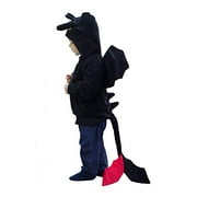 ComfyCamper Dragon Costume Hoodie, Animal Play Sweatshirt for Boys Girls, 4-6 Years Black