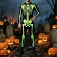 thumbnail image 2 of Tisuna Halloween Stage Tight Jumpsuit For Mens Skeleton Print Long Sleeve Zipper Front Bodysuit Male Dress Up Romper Size Xl, 2 of 5