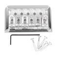 thumbnail image 1 of 2024 Fixed Hardtail Guitar Bridge U Shape Saddle Bridge Replacement Metal Electric Guitar String Bridge Silver, 1 of 5