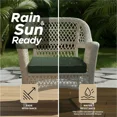 thumbnail image 3 of Ottowood Outdoor Chair Cushions Set of 6, Olive Green, 18.5" x 16" - Waterproof Fade Resistant Linen Patio Furniture Seat Pads with Non-Slip Bottom & Removable Cover, 3 of 7