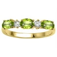 thumbnail image 2 of Tommaso Design� Oval 5x3mm Genuine Peridot three stone oval band, 2 of 9