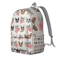 thumbnail image 2 of Boston Terrier Dog and Flower Florals Backpack for School,Cute School Bag,Schoolbag with Adjustable Shoulder Straps & Padded Back,15.7"x11.8"x5.5", 2 of 5