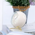 thumbnail image 4 of Small Desk Clocks For Shelf Bedroom Office, Table Alarm Clocks, Gold Vintage Metal Living Room Decor Clock, 4 of 5