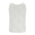 thumbnail image 4 of Guzom Womens Summer Casual Fashion Wave Pattern Round Neck Sleeveless Tank Top,White,Size XL, 4 of 6