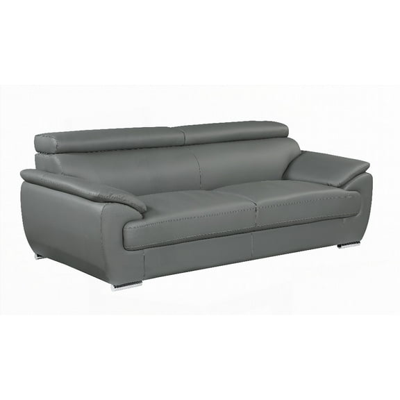 Modern Leather Three-Seater Sofa 220×80×75cm with Reinforced Frame