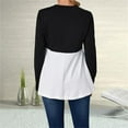thumbnail image 5 of YanHong Nursing Tops Plus Size Long Sleeve Long Sleeve Neck Blouses Shirts Solid Color Women Top Long Sleeved Shirt Maternity Clothing Breastfeeding Button Top White XXL, 5 of 5