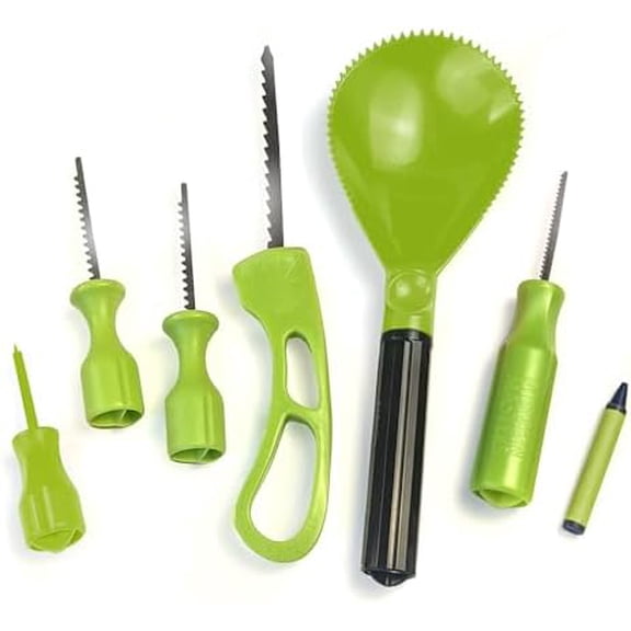 Premium Carving All-in-One Party Kit – Large Handled Tools and Patterns for  Halloween Pumpkin Carving Experience$$Home Decor, Kitchen, & Other