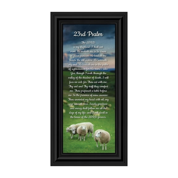 23rd Psalm, Bible Verse from Psalms, Comfort and Encouragement for the Hurting 6x12 7307
