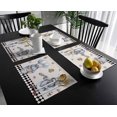 thumbnail image 2 of Rdsfhsp Chef Gnomes Placemats Set of 4 Kitchen Desserts Placemats for Dining Table Linen Table Mats Balck White Buffalo Plaid Check Place Mats for Holiday Parties Family Dinner 12x18 Inch, 2 of 5
