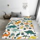 thumbnail image 5 of Fotbe Dinosaurs and Tropical Leaves Manta de Franela Acolchonada con Estampado, Súper Suave y Esponjosa, Extra Grande para Sofá, Cama, Uso Todo el Año-40"x30", 5 of 7