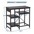 thumbnail image 2 of Fish Tank Stand with Power Outlet, 20-37 Gallon Aquarium Stand with 2-Tier Storage Shelves, Heavy Duty Breeder Turtle Terrarium Stand Rack for Home Office, 30" L x 13.4" W x 29" H, 2 of 7