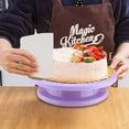 thumbnail image 3 of Ensemble d'Outils de Décoration de Gâteau, Plateau Tournant pour Gâteau, Matériau PP pour Restaurant et Boutique de Desserts, 3 of 8