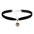 thumbnail image 6 of 10Pcs Fashion Velvet Choker Heart Crystal Pendant Necklaces Black Ribbon Clavicle Chain Necklace Simple Heart Velvet Women New Jewelry (10Pcs White), 6 of 7