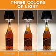 thumbnail image 4 of Lámpara inalámbrica para botellas, nueva luz RGB recargable con atenuación continua para botellas de vino (modelo 2024), lámpara LED táctil para botellas de vino para bares y restaurantes., 4 of 4