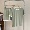 thumbnail image 2 of Lounge Sets Pants for Women Short Sleeve Womens Pajama Sets Soft Sleepwear, 2 of 5