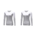 thumbnail image 1 of Jumpingount Ropa Interior Térmica Camiseta Manga Larga Ropa Térmica Mujer Invierno Blanco METRO 2Conjunto, 1 of 6