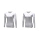 thumbnail image 2 of Minnieouse Camiseta Base Ropa interior térmica Tops cálidos Camiseta transpirable Tallas grandes Ropa térmica amigable con la piel Ropa Blanco METRO 2piezas, 2 of 6