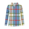 thumbnail image 6 of Xuniizn Womens Button Down Shirts Plaid Long Sleeve Shirts for Women Collared Fall Business Casual Blouses Lightweight Work Tops, 6 of 6