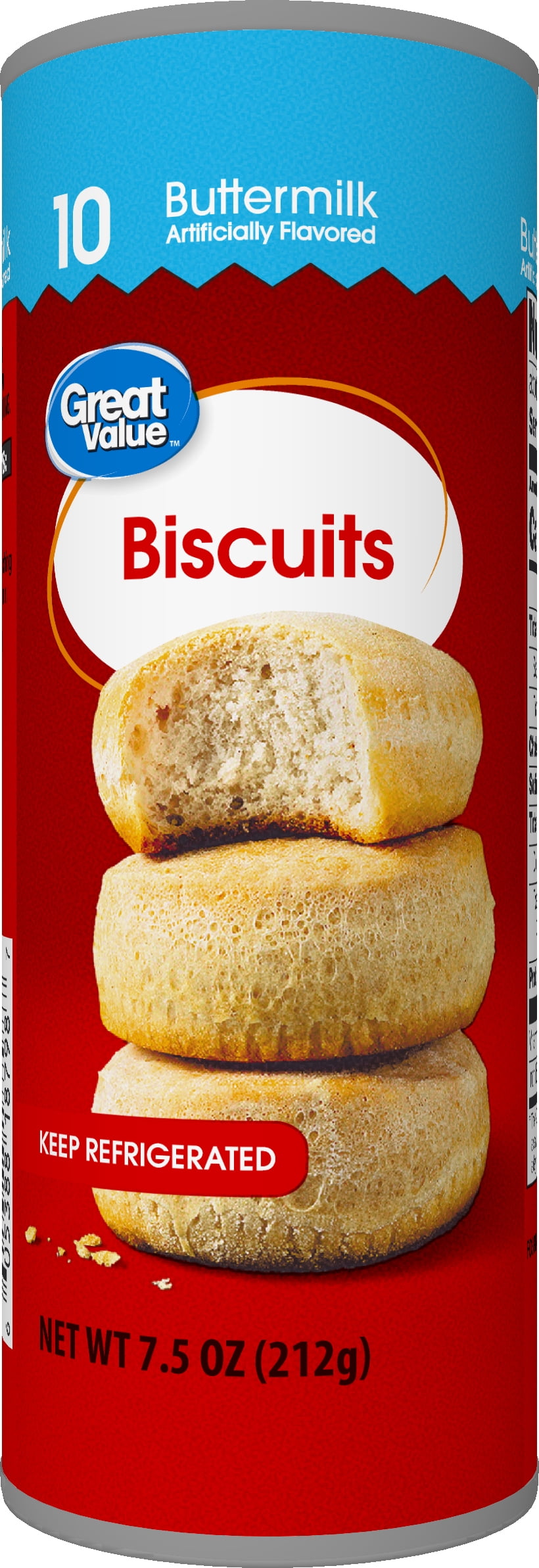 Great Value Buttermilk Biscuits, 10 Count, 4 Pack
