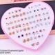 thumbnail image 5 of Pendientes de resina acrílica simples, pendientes de mujer, venta al por mayor, puesto de amor, joyería, caja de plástico, 5 of 5