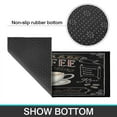 thumbnail image 2 of Coffee Black Vintage Pattern Style Kitchen Rug Washable Non-Slip, Absorbent Mats Set Of 2 for Sink Waterproof Runner Rug for Laundry Room,kitchen Mats 17.7x24+17.7x48inch, 2 of 7