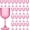 Pink, variant on Plastic Goblets, 9oz Ribbed Acrylic Wine Glasses, Vintage Drinking Glasses with Stem, Unbreakable Reusable Disposable Water Goblets Bulk for Parties Weddings Dinner (Clear, 48pcs)