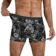 thumbnail image 3 of Men's Boxer Briefs, Black Cats In A Garden Soft Comfy Mens Underwear Boxer Briefs Breathable With Widen Waist, 3 of 7