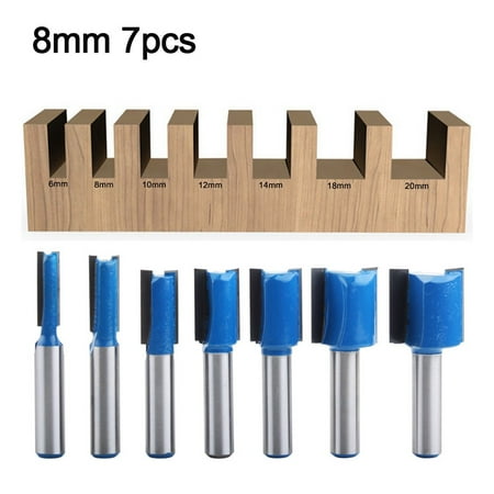 

CPAN 7pcs 8mm Handle Engraving Machine Milling Cutter Straight Cutter Woodworking