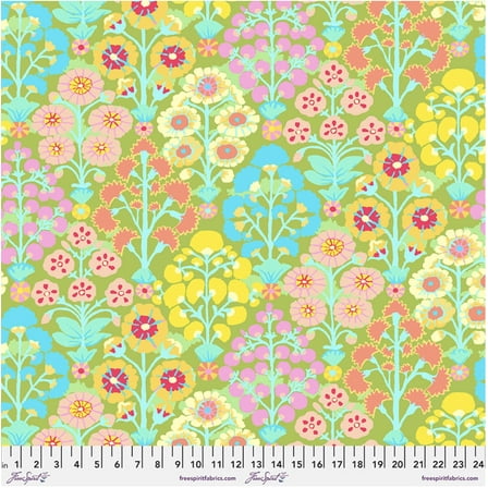 Free Spirit Kaffe Fassett Sprays Lime Cotton Fabric By The Yard