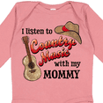 thumbnail image 4 of Inktastic I Listen to Country Music with my Mommy with Guitar and Hat Boys or Girls Long Sleeve Baby Bodysuit, 4 of 5