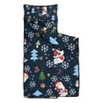thumbnail image 2 of Dark Blue Christmas Santa Pattern Toddler Nap Mats for Kids Preschool,50"x20" Sleeping Mat Bag or Kids,Toddler Sleeping Bag,Toddler Nap Mat or Daycare, 2 of 6