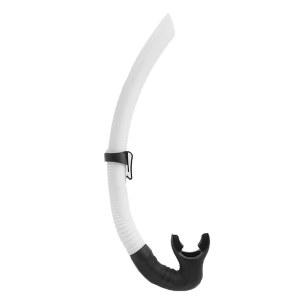 Tubo de respiración frontal profesional para natación, completamente seco, para adultos, entrenamiento Blanco