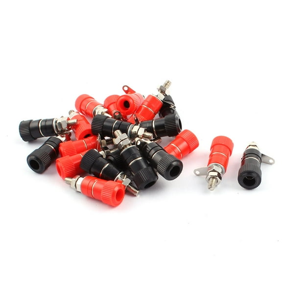 Amplifier Speaker 4mm Banana Plug Connector Binding Post Red Black 10 Pairs