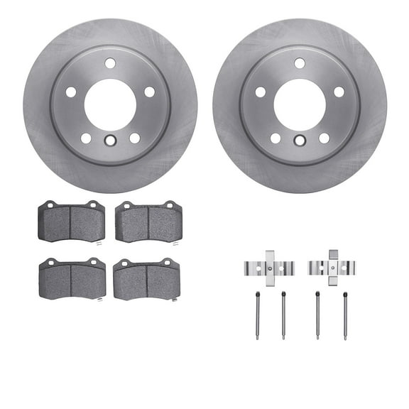 Dynamic Friction Company Rear Brake Rotors with 5000 Advanced Brake Pads includes Hardware 6512-39134