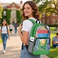 thumbnail image 3 of ZIATUBLES Heavy Duty Clear Backpack, Skateboarding Lion Print Fabric & PVC Transparent Bag with Reinforced Strap, Large Capacity See Through Backpack for School Work Security Travel, 3 of 7
