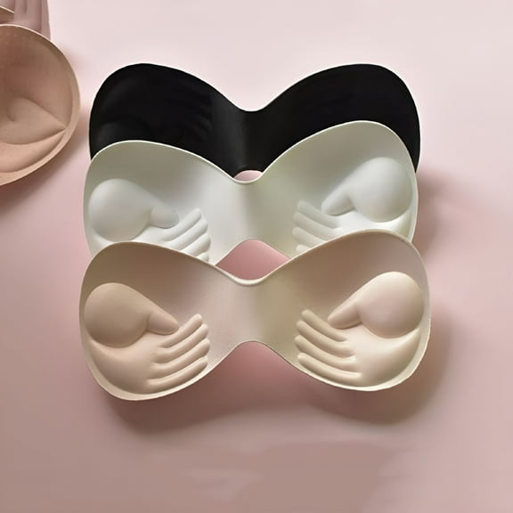 TELOLY 3 Pack One-Piece Bra Pads Inserts Removable Bra Pads Inserts Push up for Sport Bra and Bikini Tops