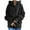 Black, variant on Women Hooded Sweatshirt Plus Size Solid Color Hoodie Zipper Long Sleeve Sweatshirts Long Coats With Pockets
