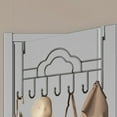 thumbnail image 5 of Luoshdecor Over The Door Hook Coat Rack,Decorative Metal Rack with 7 Hooks ,Bathroom Door Hooks for Coat, Towel, Bag, 5 of 6