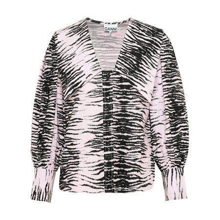 

Ganni Woman Lilac Cotton Shirt