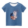 thumbnail image 4 of TopLLC Manches Courtes Col Rond Blouses & Chemises Chemises pour Enfants T-Shirt Graphique Manches Courtes Col Rond Crop Top pour 3-14 Ans Filles et Garçons T-Shirt Tee Blouse Fille, 4 of 4