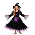 thumbnail image 2 of Kids Witch Witch Dresses with Hats Two Piece Set Dress up Clothes Halloween Kids 4-5 Years, 2 of 4