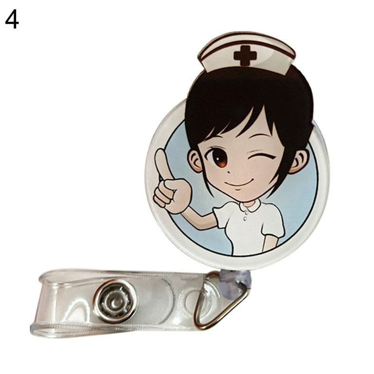 Cute Retractable Badge Reel Nurse Doctor Key ID Name Card