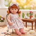 thumbnail image 5 of Floral Doll Clothes Set, Hooded Doll Outfit, 18 Inch Doll Clothing, Fashion Doll Dress, Doll Wardrobe Accessories, 5 of 6