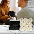 thumbnail image 2 of Immortal Fleur 9 White Preserved Rose Box in an Elegant Square Box | Real Preserved Flowers, 2 of 5