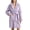 Purple, variant on SHTXOZHI Women's Knit Robe Short Bathrobe Long Sleeve Hooded Homewear Warm Sleepwear With Pockets and Belt