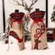 thumbnail image 4 of Cateissary Ropa de botella de vino de Navidad de rejilla roja, funda de cerveza con cordón, de comedor, funda de botella de vino de Navidad, Kits de decoración para fiestas Alce, 4 of 6