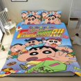 thumbnail image 1 of Crayon Shin-chan Conjunto de sábanas temático, trío de piezas, cómodo y amigable con la piel, diseño único, regalo de decoración para el hogar para familiares, amigos y fans,135cm *200cm, 1 of 6