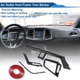 thumbnail image 3 of Cubierta de Marco de Ventilación de Aire Acondicionado para Honda Civic 10ª Generación 2016-2021 Consola Central (Centro Frontal Izquierda Frontal Derecha) Fibra de Carbono Negra 1 Juego, 3 of 6