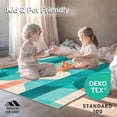 thumbnail image 4 of ODIKA 4'x6' Machine Washable Non-Slip Area Rug, Wave Rider Abstract Surf High Traffic Rug, Green, 38590, 4 of 7