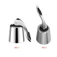 thumbnail image 3 of Bouchon de Bouteille de Vin Scellant de Bouteille en Acier Inoxydable; Bouchon de Bouteille de Vin; Silicone Réutilisable Étanche Bouteille de Boisson Scellant Vin Frais Épargnant, 3 of 8